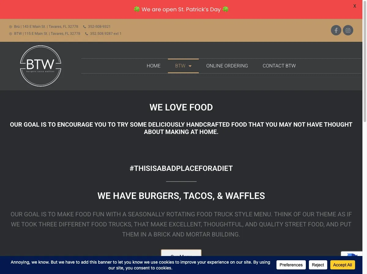 BTW - Burgers Tacos Waffles